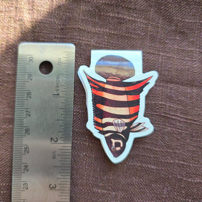 Red Stripey Fish - Magnetic Bookmark