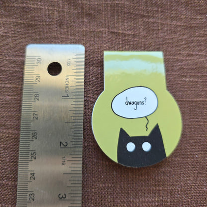 Dwagons? Black Cat Magnetic Bookmark