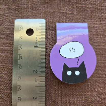GAY Cat Magnetic Bookmark
