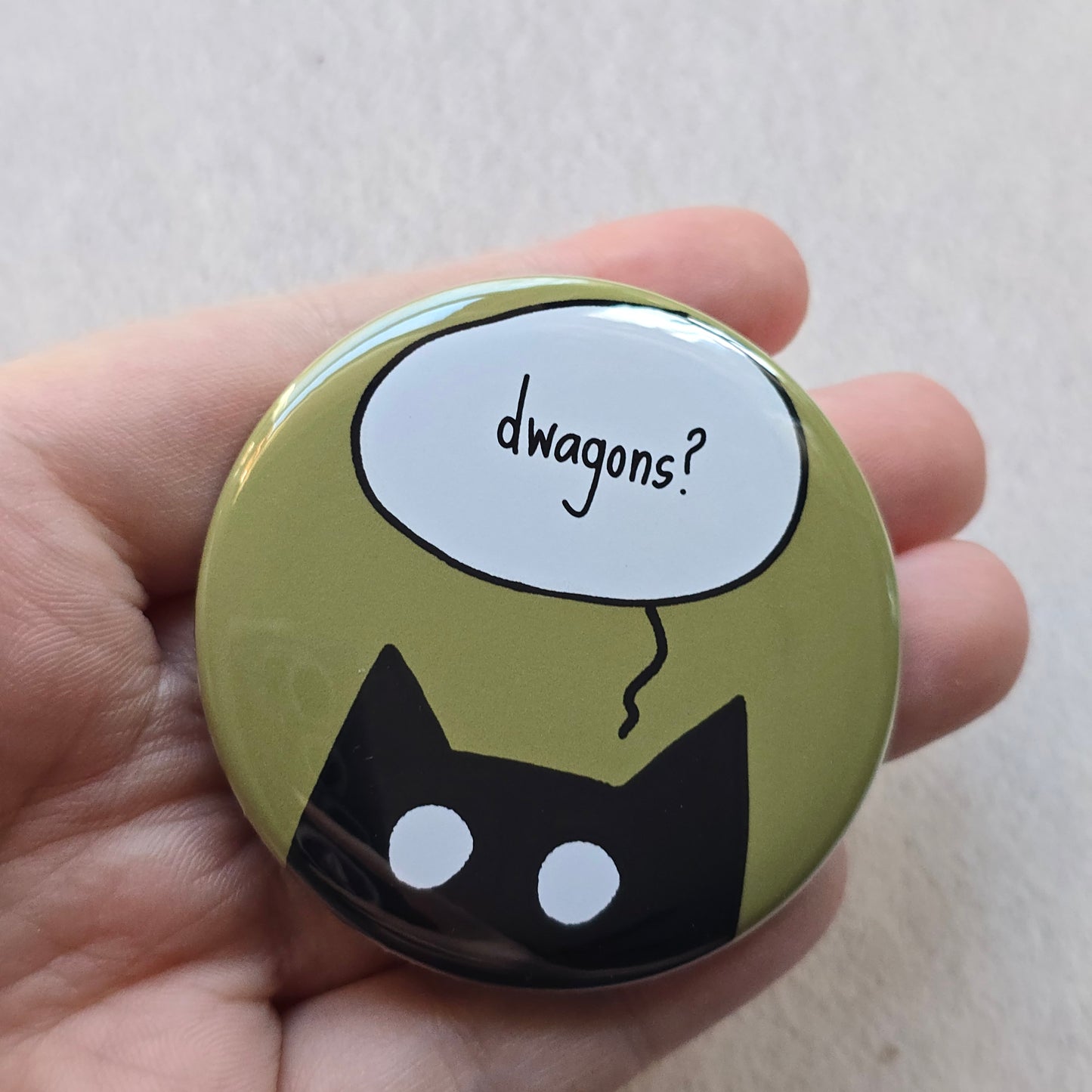 Dwagons? Black Cat Magnetic Bookmark