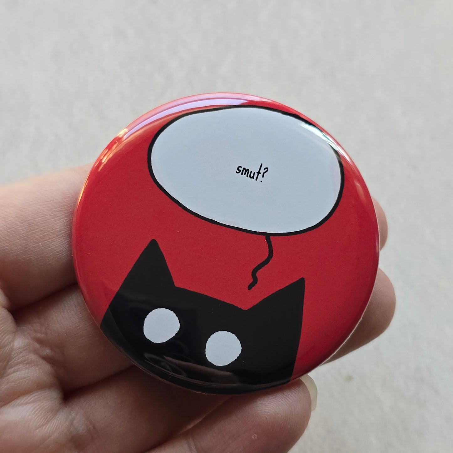 Smut? Black Cat Button & Magnet