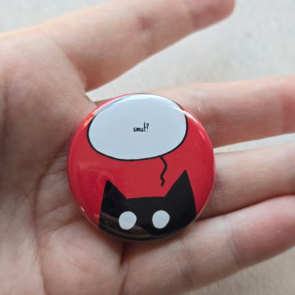 Smut? Black Cat Button & Magnet