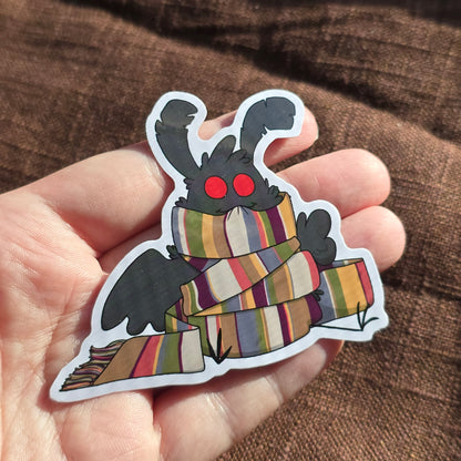 Mothman With Colorful Long Scarf Sticker