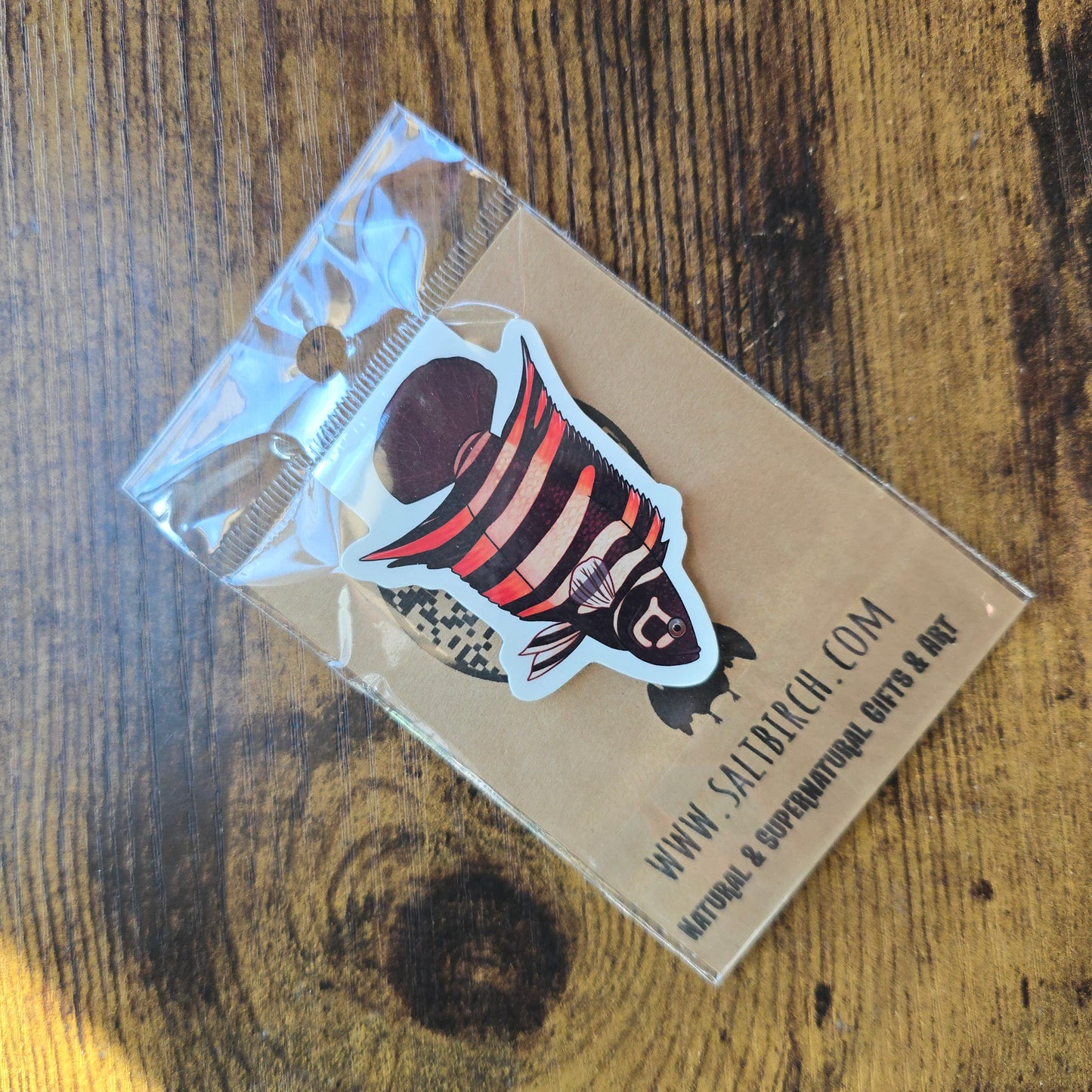 Red Stripey Fish - Magnetic Bookmark
