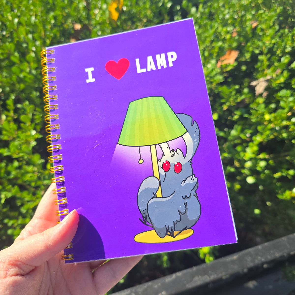 I Love Lamp Mothman Spiral Notebook