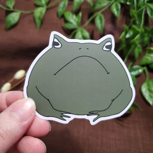 Grumpy Toad Sticker