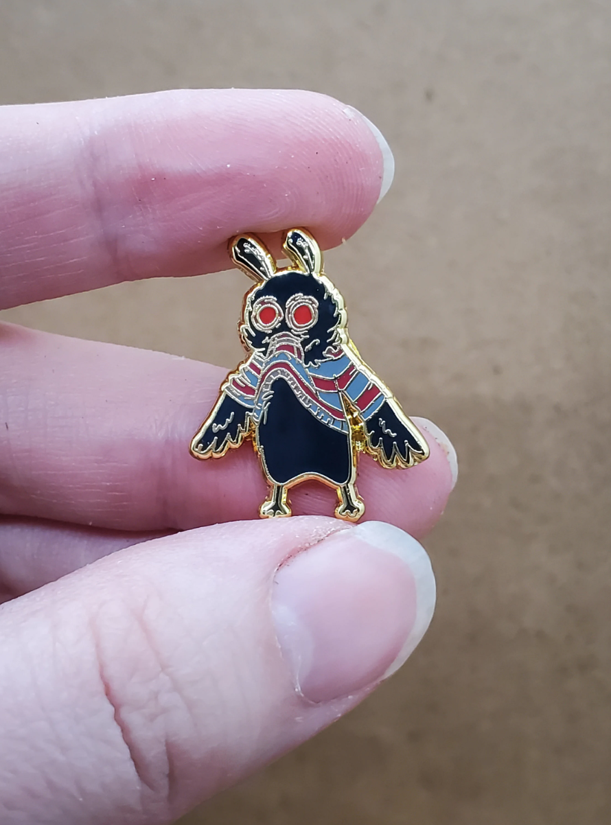 1" Mothman Enamel Pin