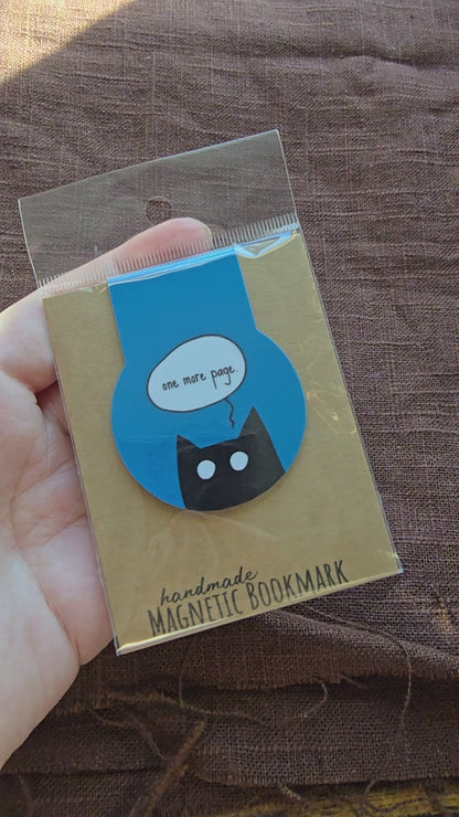 One More Page Cat Magnetic Bookmark